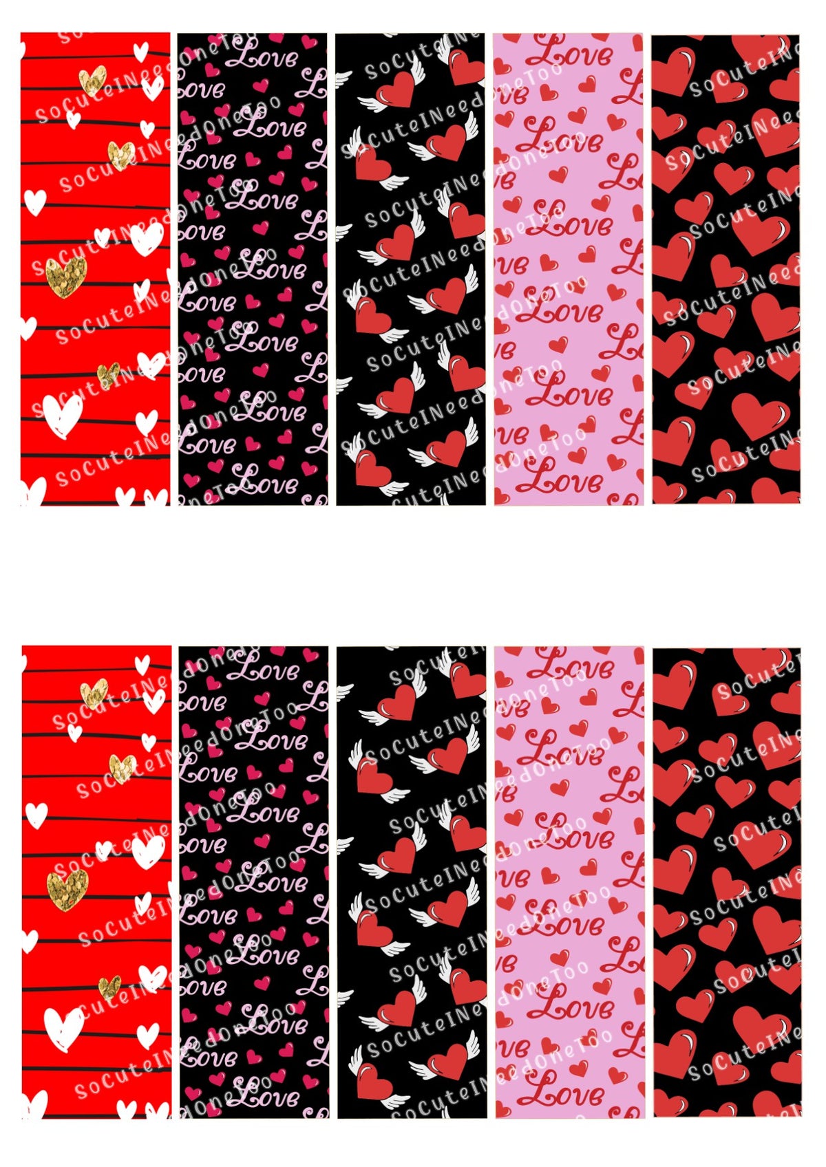 Calcomanías para bolígrafos de San Valentín n.° 2 