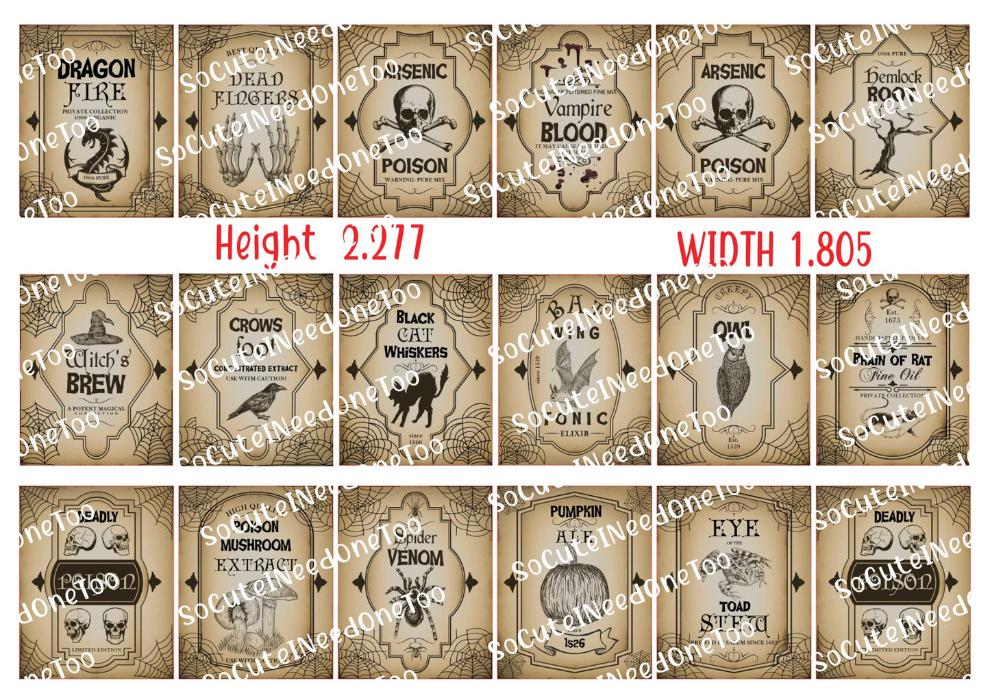 Collection of vintage-style labels  