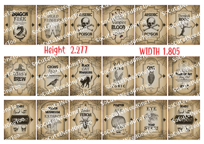 Collection of vintage-style labels  