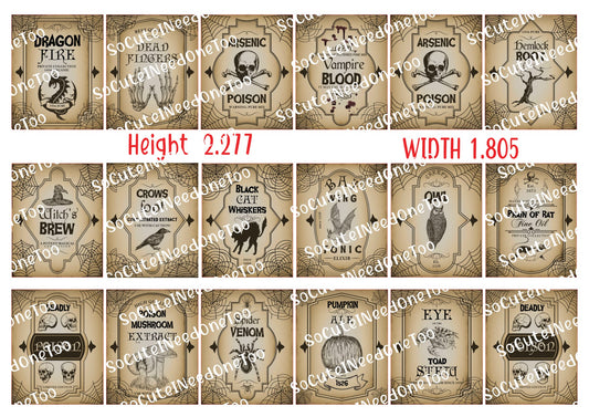 Collection of vintage-style labels  