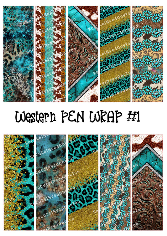 Calcomanías al agua n.° 1 de Western Pen Wraps 