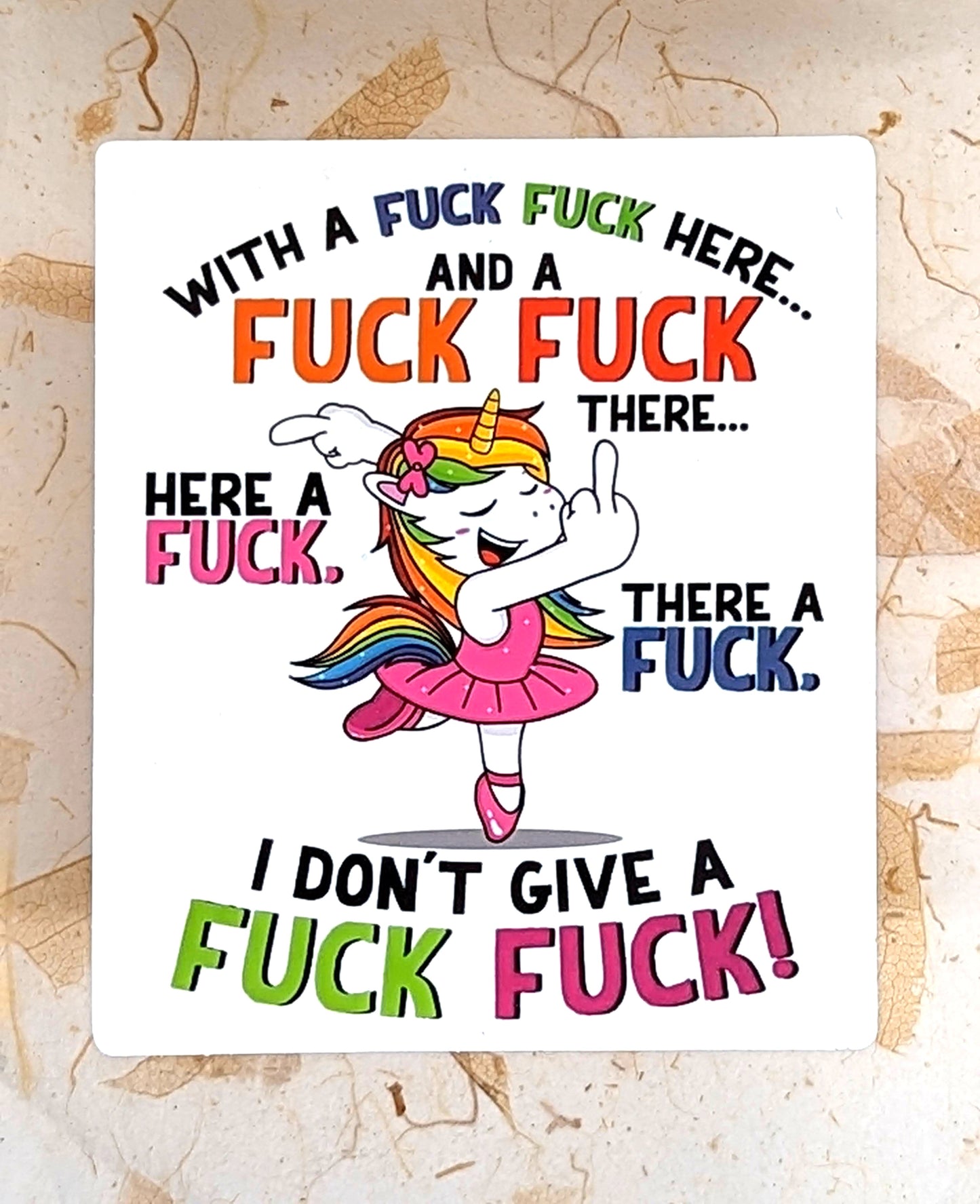 "I Don't Give A Fuck Fuck" Vinyl Sticker | Adult Humor Sticker