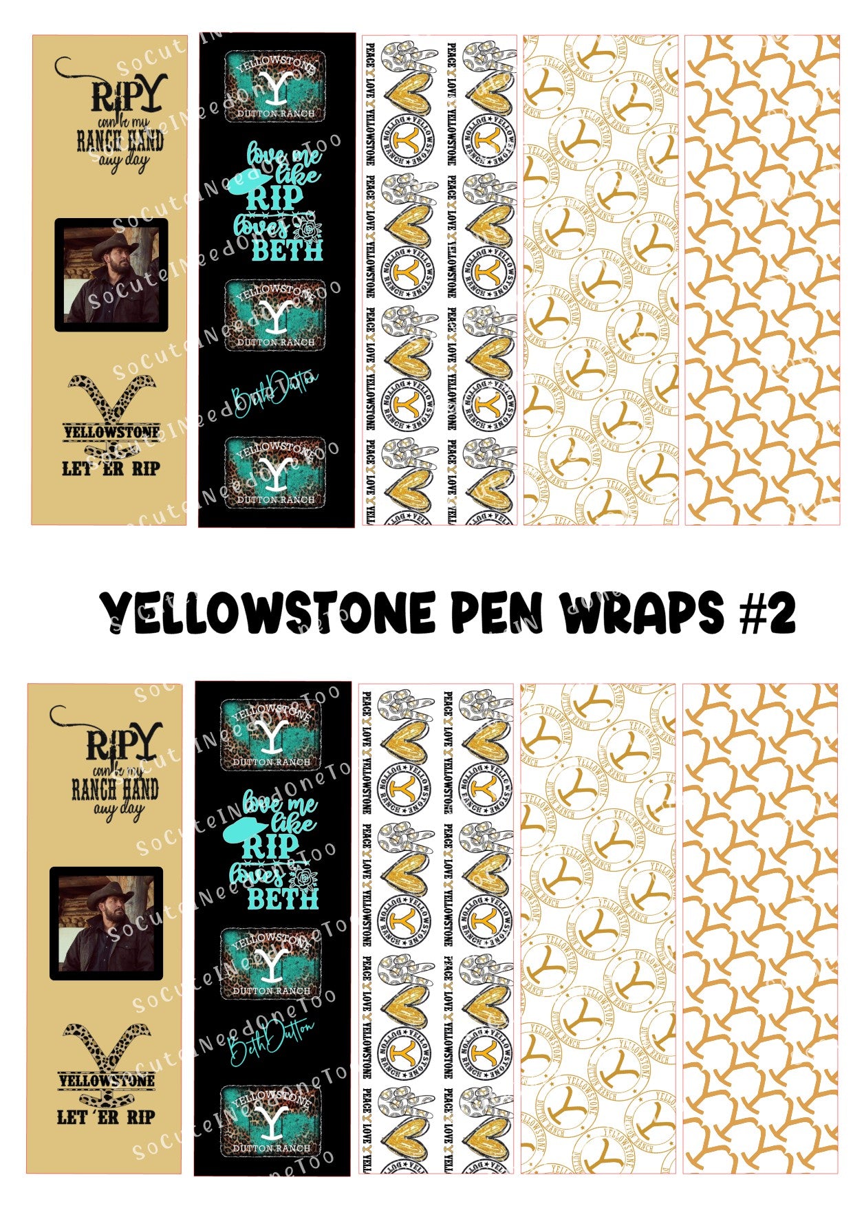 Envoltorios para bolígrafos de Yellowstone n.º 2