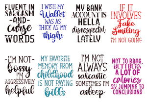 Adult Sayings - Fluent in Sarcasm - SoCuteINeedOneToo