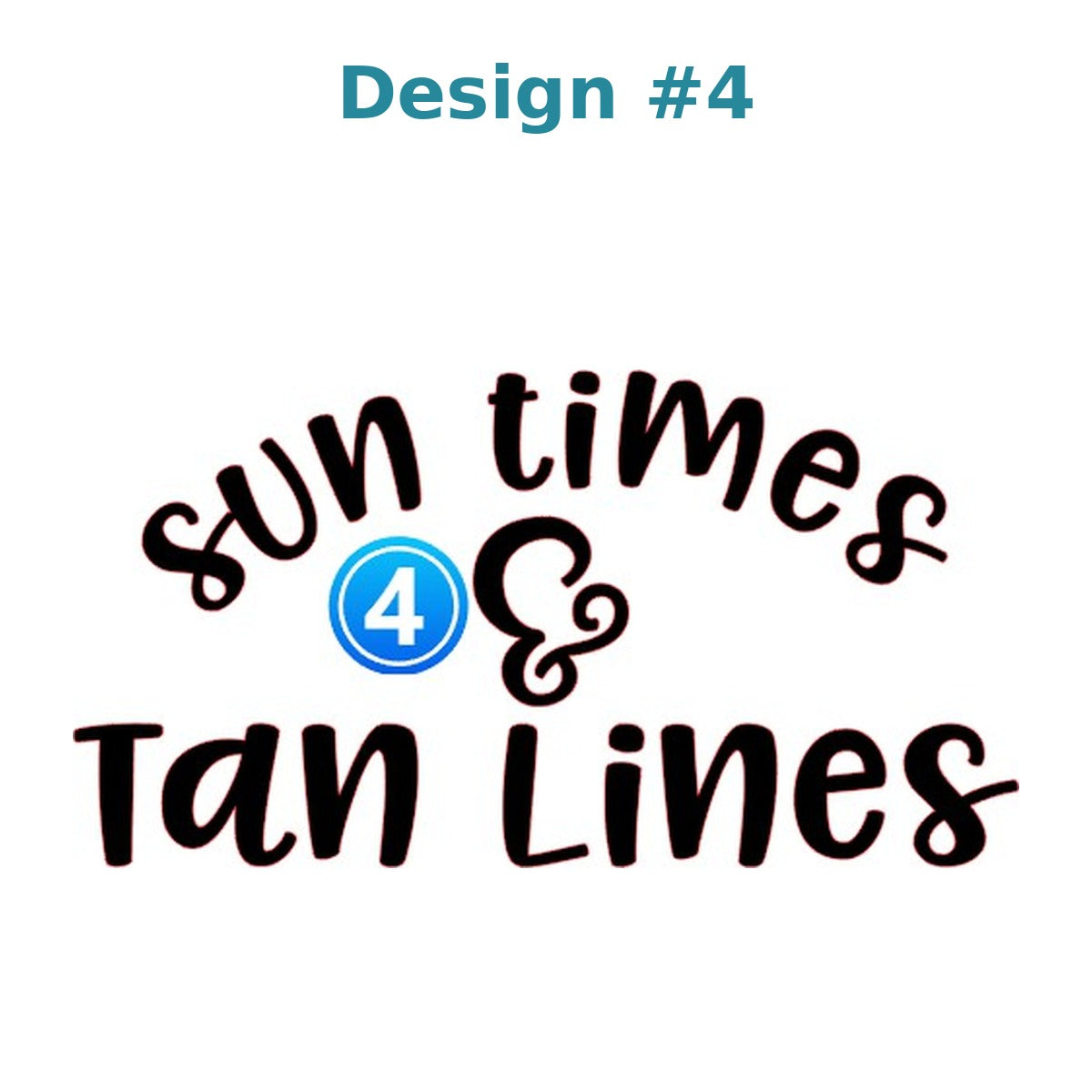 Beach vinyl decal design 4 - Sun Times and Tan Lines
