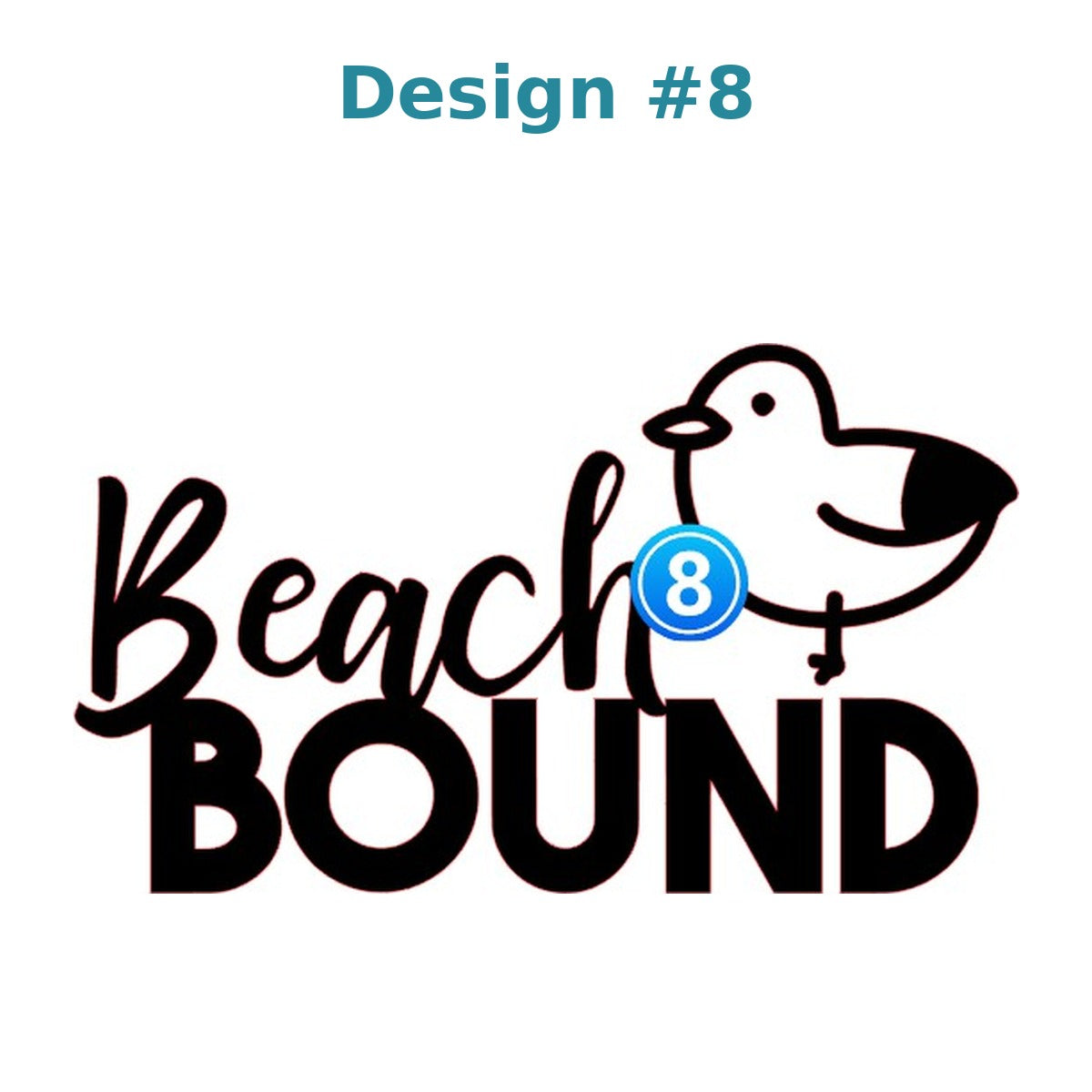 Beach vinyl decal design 8 - Beach Bound