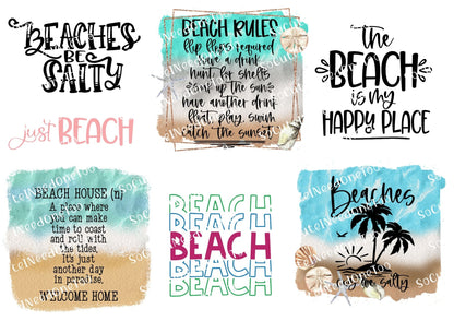 Beach Life #11 digital decal sheet - watermarked preview