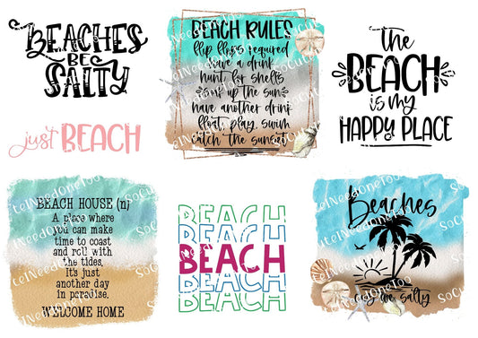 Beach Life #11 digital decal sheet - watermarked preview