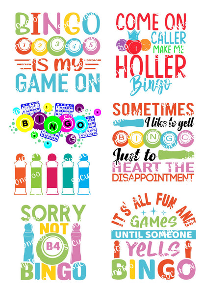Bingo Theme Waterslide Decals - SoCuteINeedOneToo