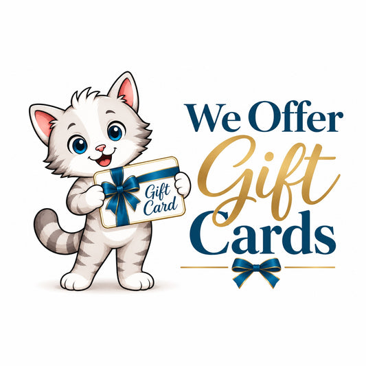 Bobcat the cat holding a gift card - SoCuteINeedOneToo gift cards
