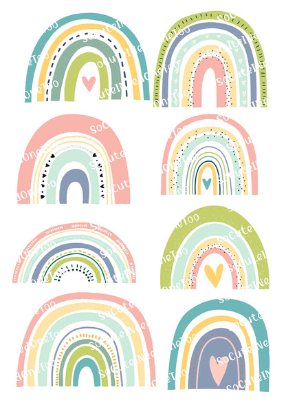 Boho Rainbow Options Waterslide Decals - SoCuteINeedOneToo