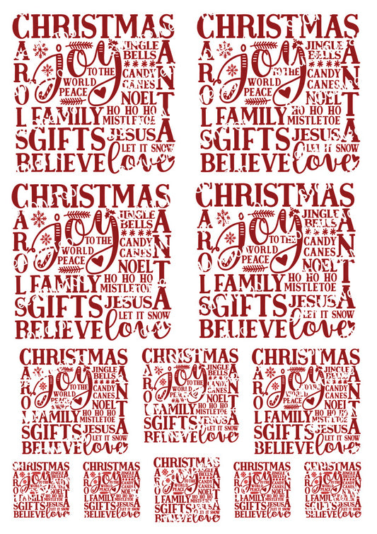 Christmas Carol Waterslide Decals - SoCuteINeedOneToo