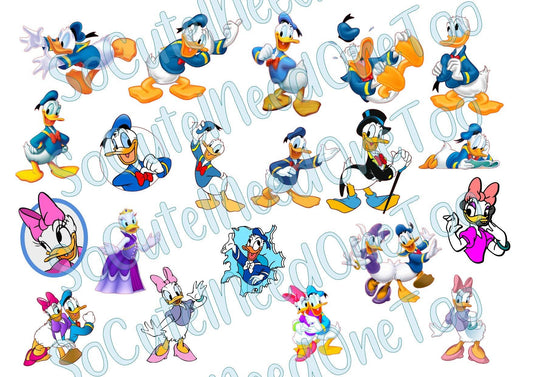 Daisy and Donald Duck Waterslide Decals - SoCuteINeedOneToo