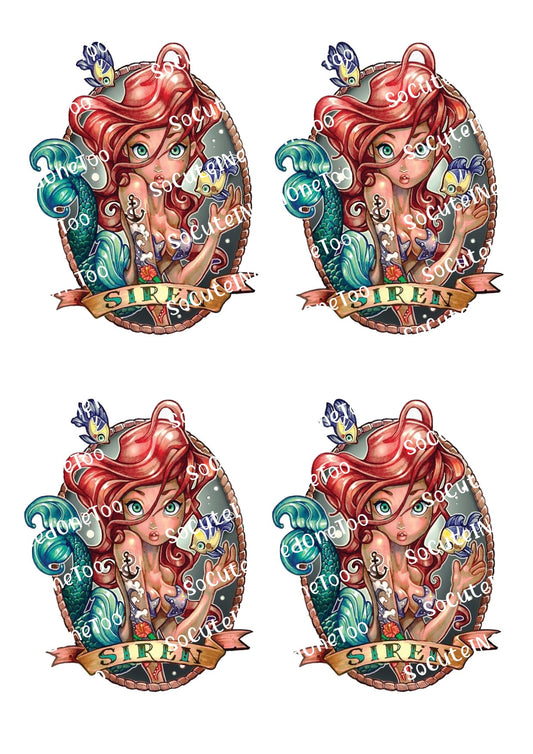 Disney - Ariel Tattoos Waterslide Decals - SoCuteINeedOneToo