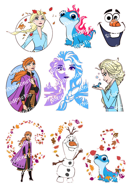 Frozen #9 Waterslide Decals - SoCuteINeedOneToo
