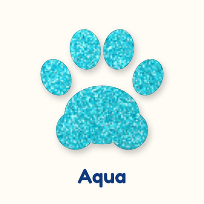 Aqua glitter heat transfer vinyl color swatch