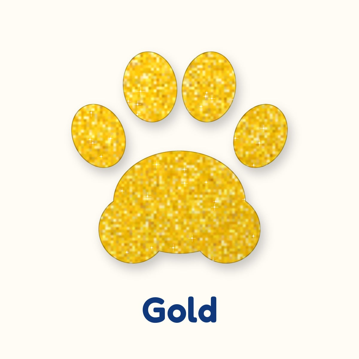 Gold glitter heat transfer vinyl color swatch