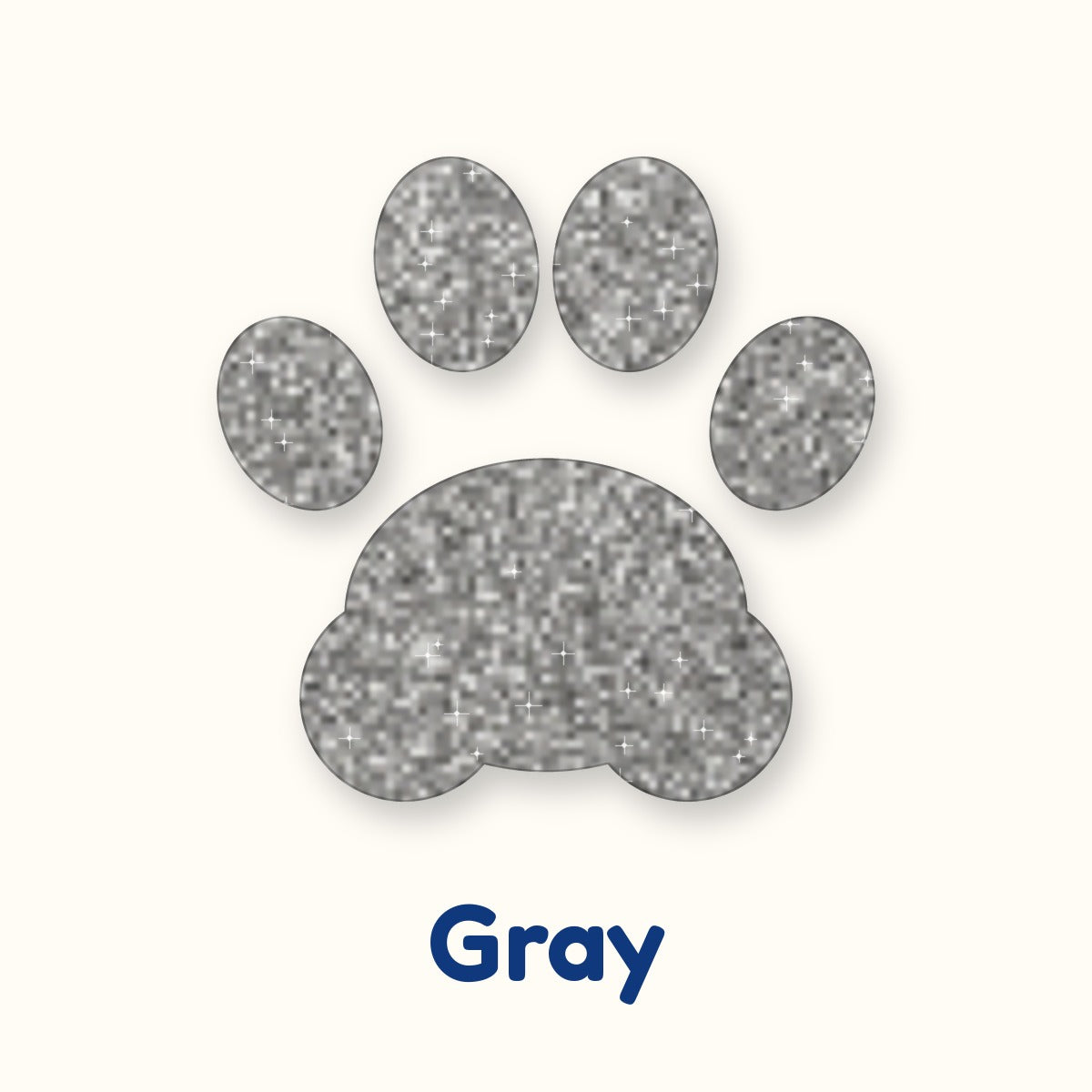 Gray glitter heat transfer vinyl color swatch