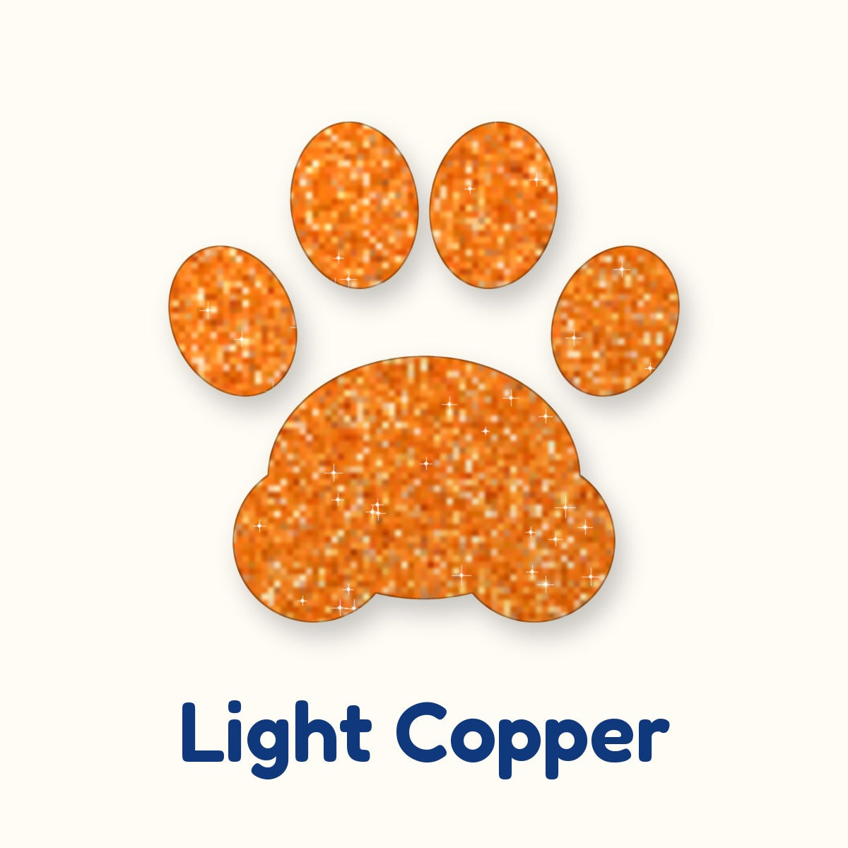 Light Copper glitter heat transfer vinyl color swatch