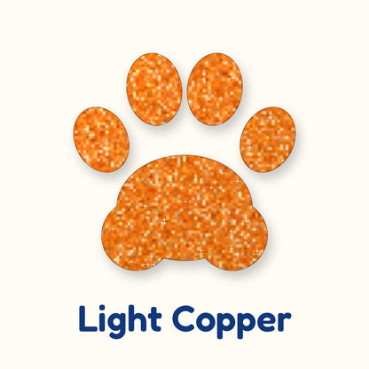 Light Copper glitter heat transfer vinyl color swatch