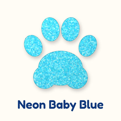 Neon Baby Blue glitter heat transfer vinyl color swatch