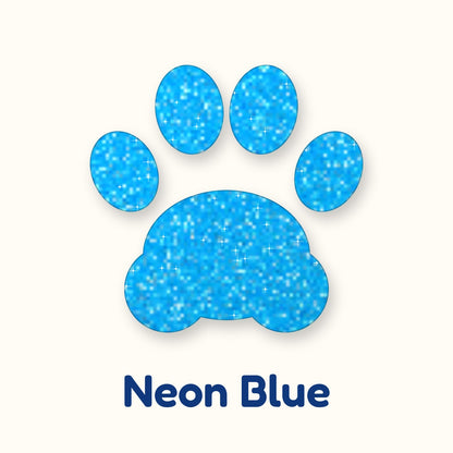 Neon Blue glitter heat transfer vinyl color swatch