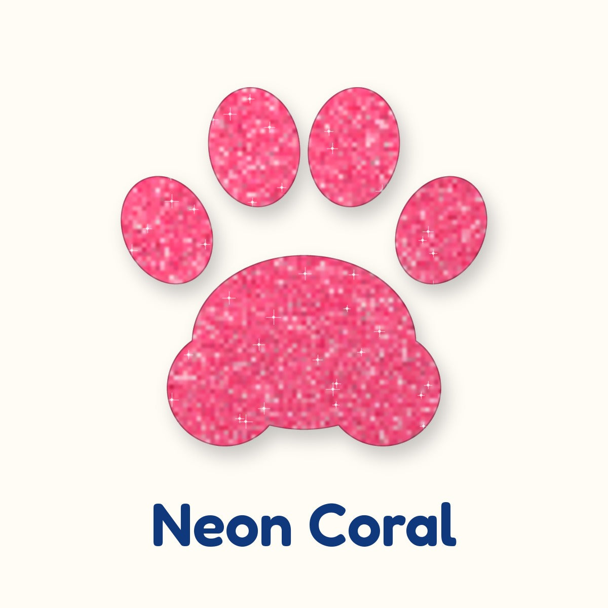 Neon Coral glitter heat transfer vinyl color swatch
