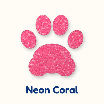 Neon Coral glitter heat transfer vinyl color swatch