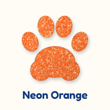 Neon Orange glitter heat transfer vinyl color swatch