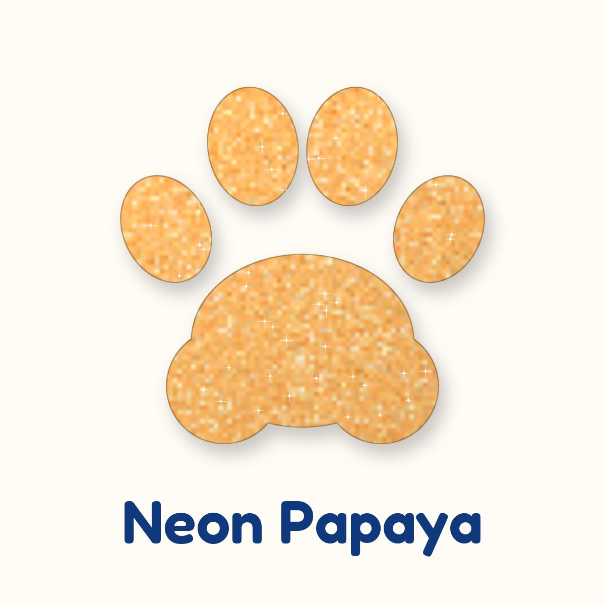 Neon Papaya glitter heat transfer vinyl color swatch