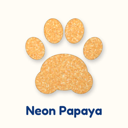 Neon Papaya glitter heat transfer vinyl color swatch