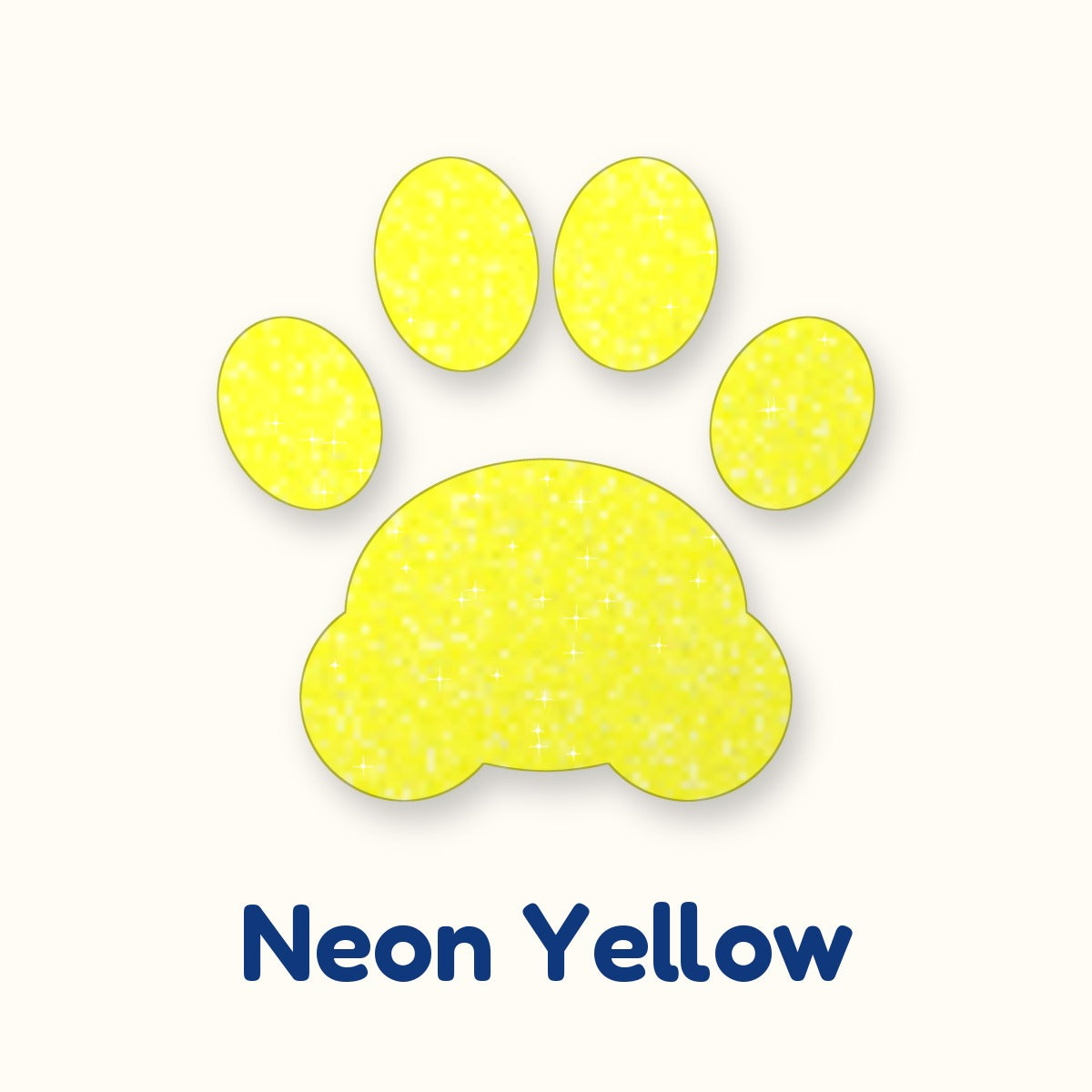 Neon Yellow glitter heat transfer vinyl color swatch