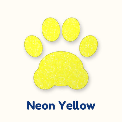 Neon Yellow glitter heat transfer vinyl color swatch