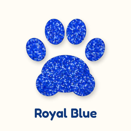 Royal Blue glitter heat transfer vinyl color swatch