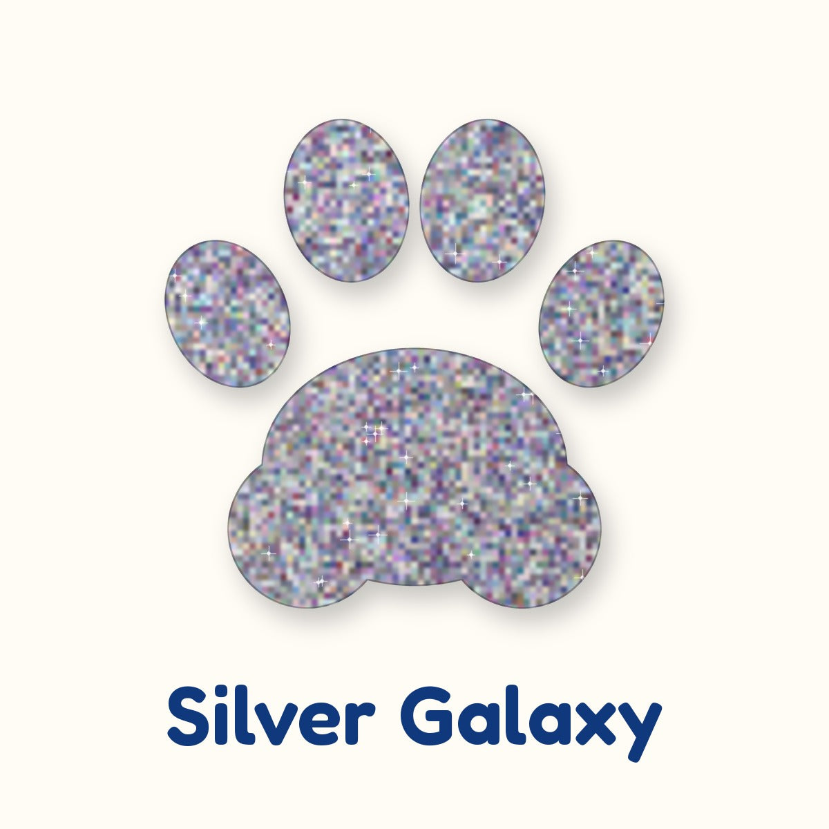 Silver Galaxy glitter heat transfer vinyl color swatch