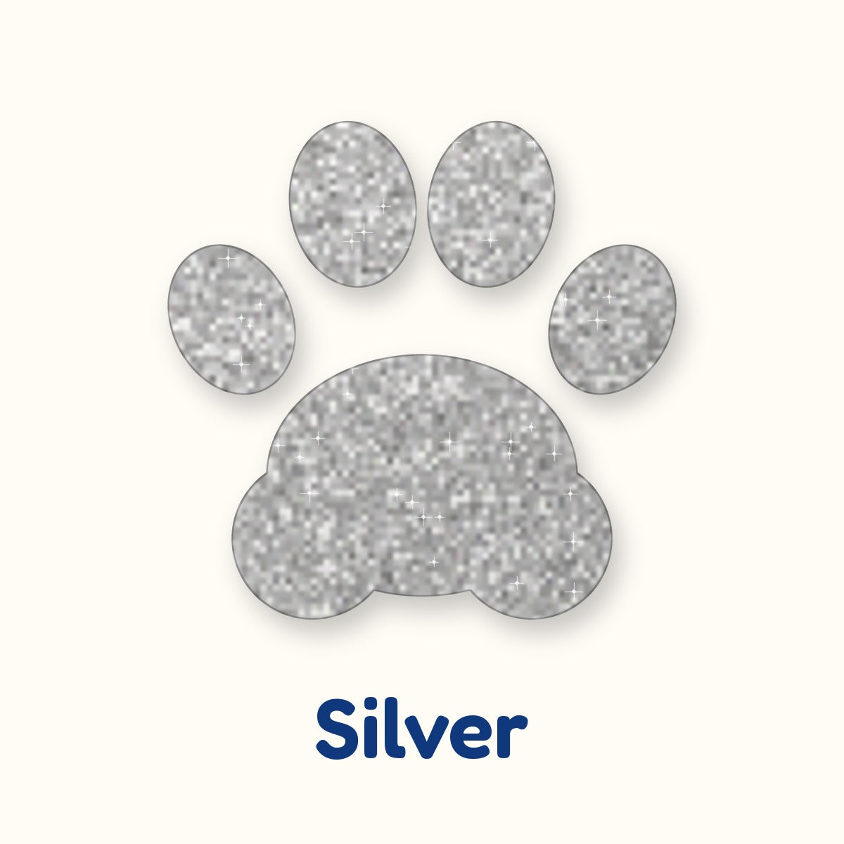 Silver glitter heat transfer vinyl color swatch