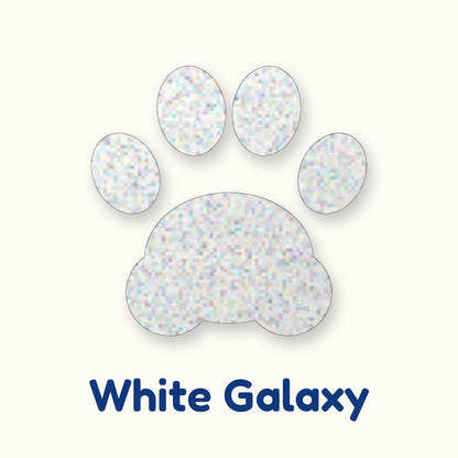 White Galaxy glitter heat transfer vinyl color swatch