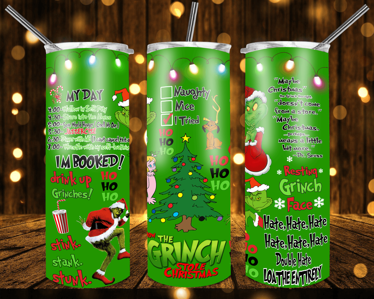 GRINCH 2nd SELECTION #639 Waterslide Wraps - SoCuteINeedOneToo