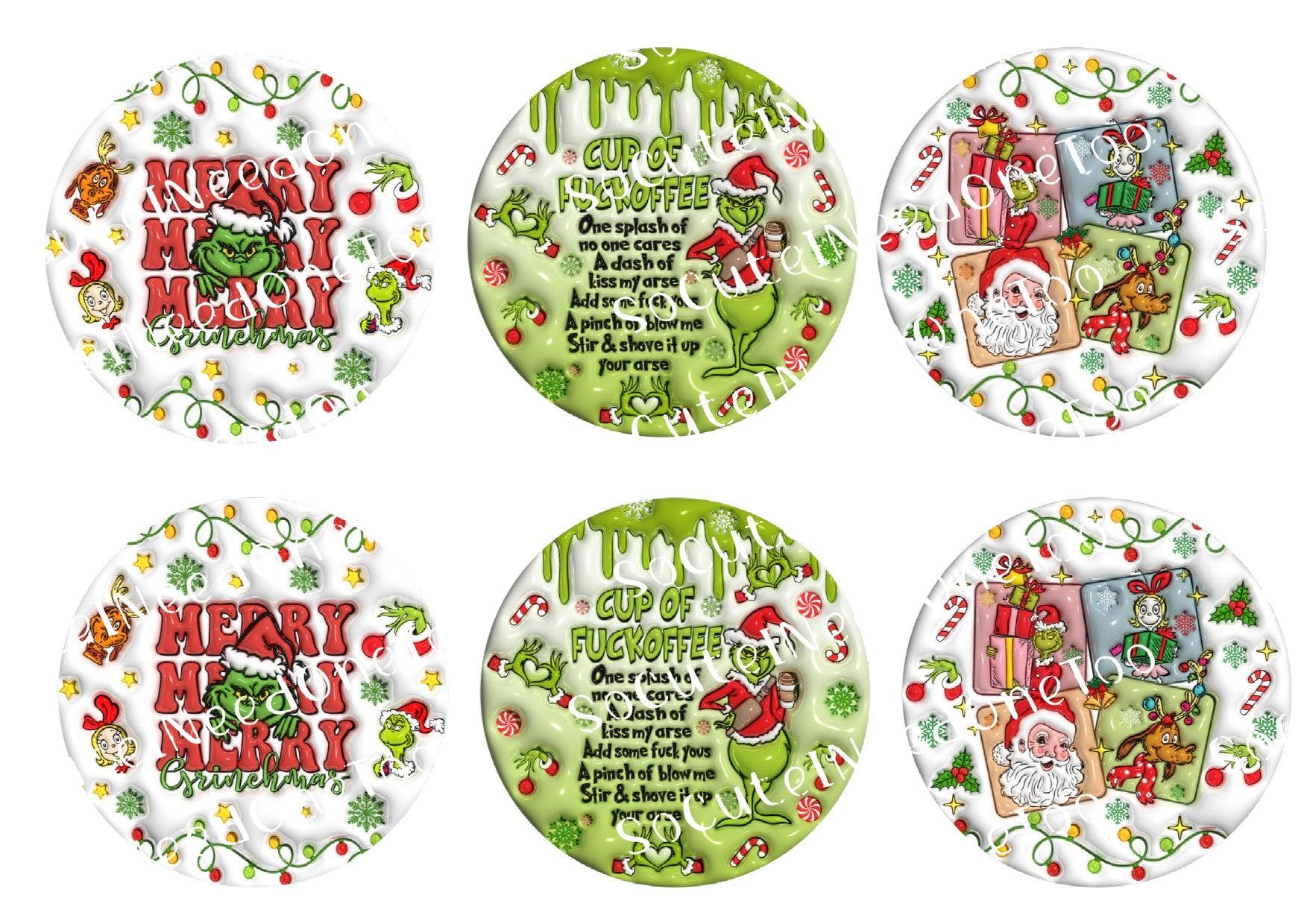 Grinch BB and CC Waterslide Decals - SoCuteINeedOneToo