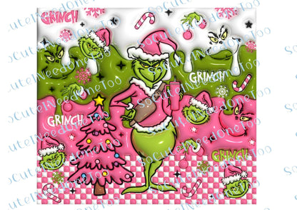 Grinch Christmas Waterslide Wrap Collection A - SoCuteINeedOneToo