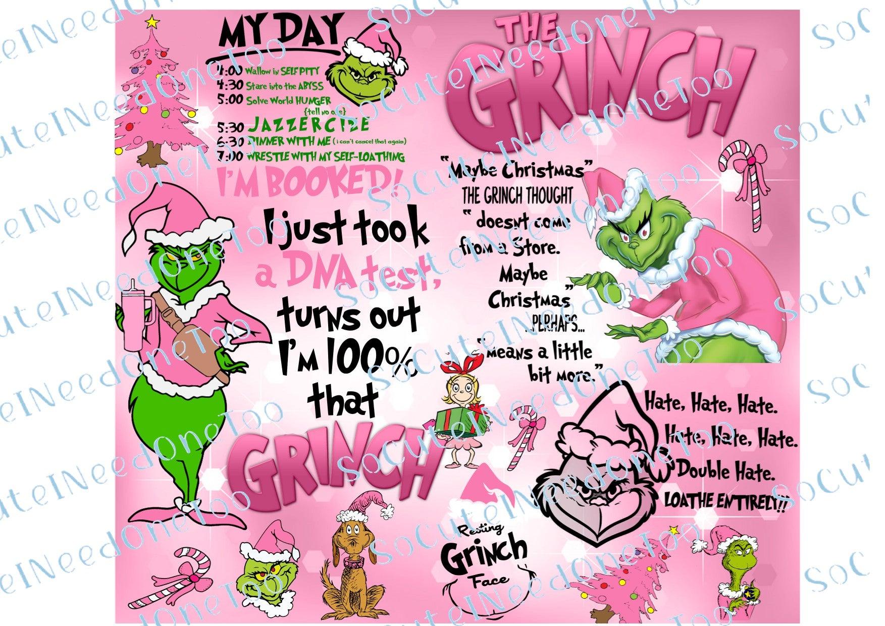 Grinch Christmas Waterslide Wrap Collection A - SoCuteINeedOneToo