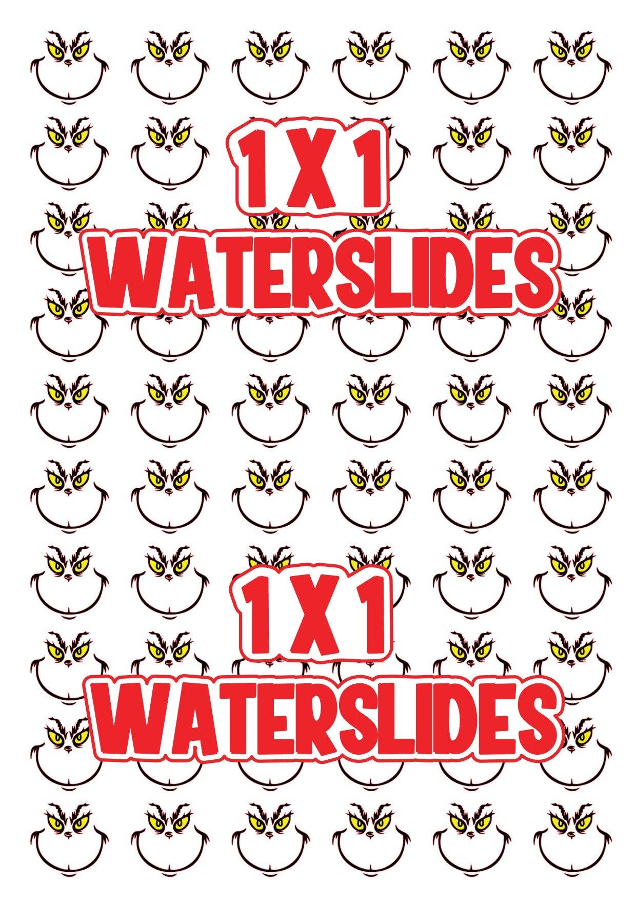 Grinch Face Waterslide Decals Available in 3 Sizes - SoCuteINeedOneToo