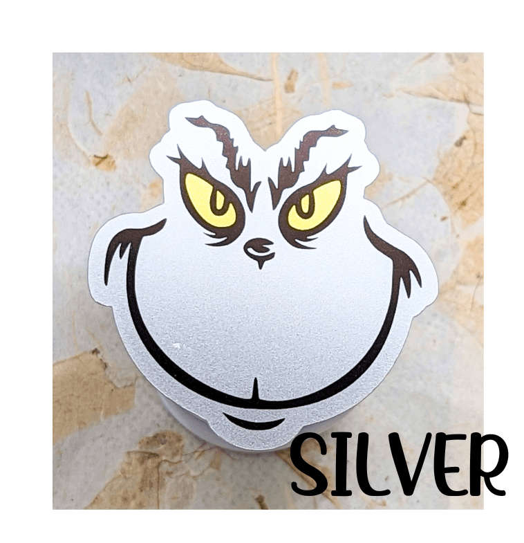 Grinch's Face Stickers - 3 Sizes Available - SoCuteINeedOneToo