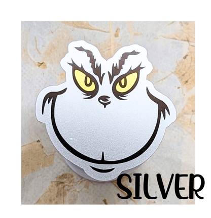 Grinch's Face Stickers - 3 Sizes Available - SoCuteINeedOneToo