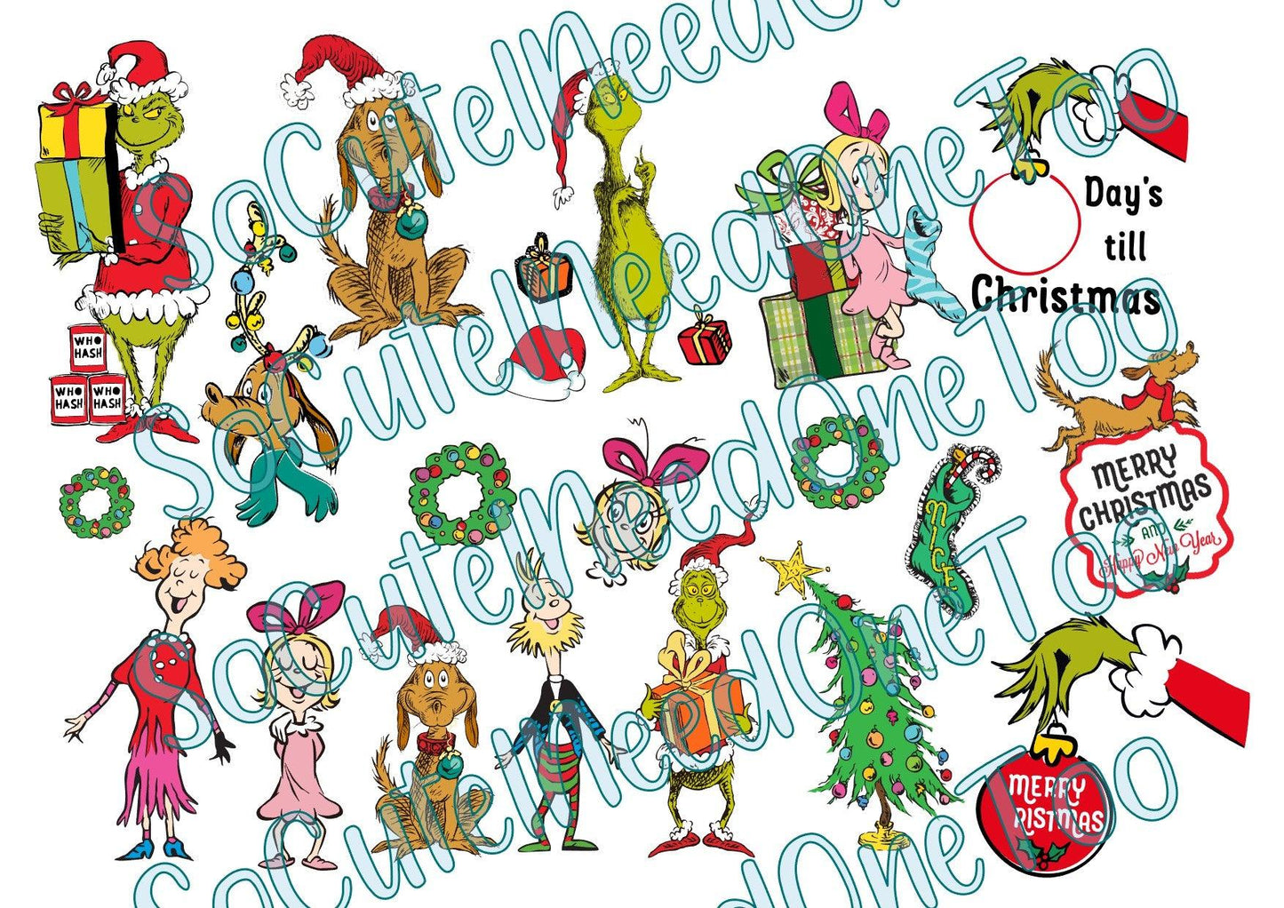 Grinch Vintage Waterslide Decals – Socuteineedonetoo