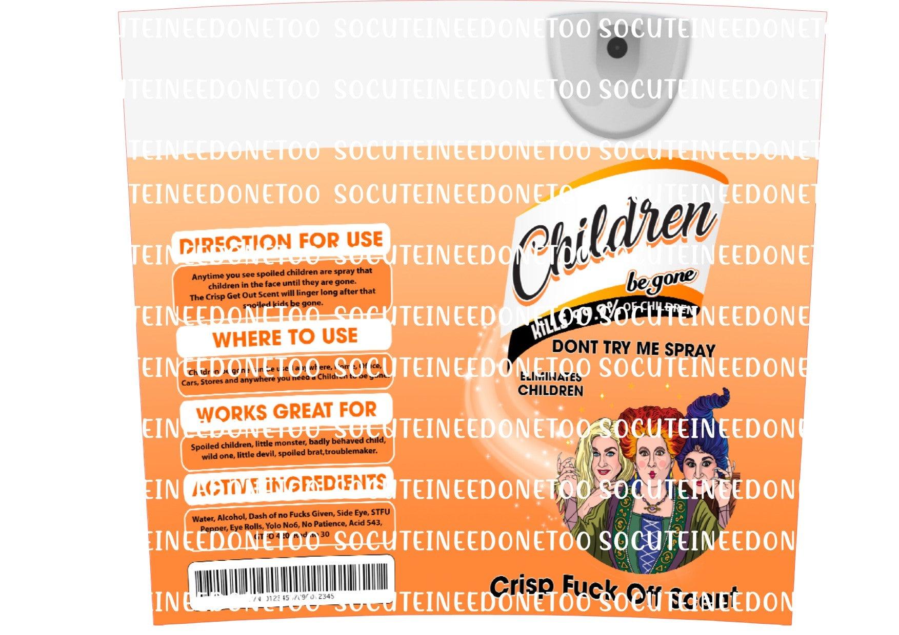 Halloween Killer Lysol Waterslide Wraps - SoCuteINeedOneToo