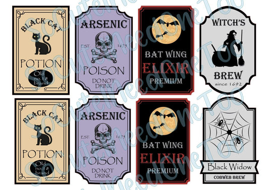 Halloween Labels Waterslide Decals - SoCuteINeedOneToo