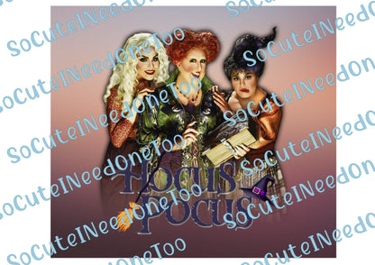 Hocus Pocus 20oz Waterslide Wraps - SoCuteINeedOneToo