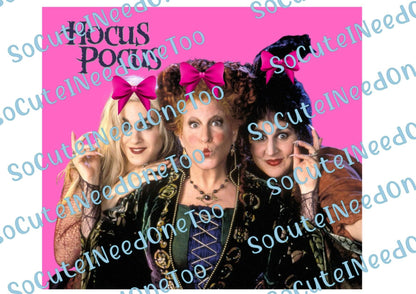 Hocus Pocus 20oz Waterslide Wraps - SoCuteINeedOneToo
