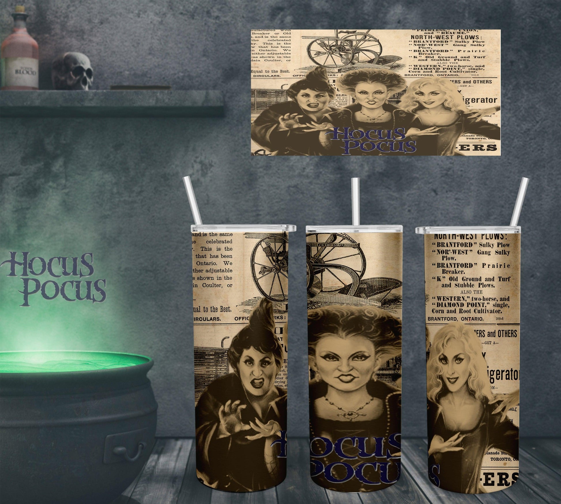 Hocus Pocus 20oz Waterslide Wraps - SoCuteINeedOneToo